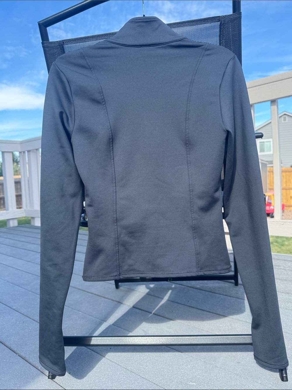 ALO Yoga Full Zip Jacket Charcoal Gray M Stretch W4670R - Picture 3 of 6